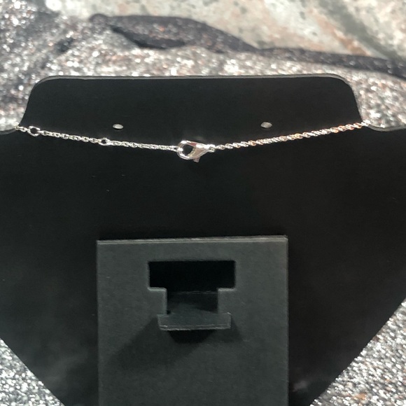 Moon necklace with shiny rainbow colors, back has different design, silver chain - Picture 5 of 7